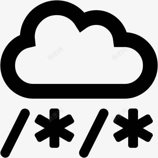 雨加雪svg_新图网 https://ixintu.com 雨加