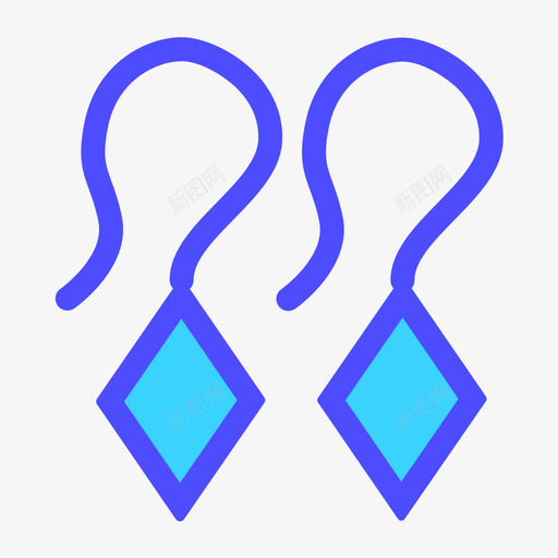 配饰耳坠多色线面svg_新图网 https://ixintu.com 配饰 耳坠 多色 线面