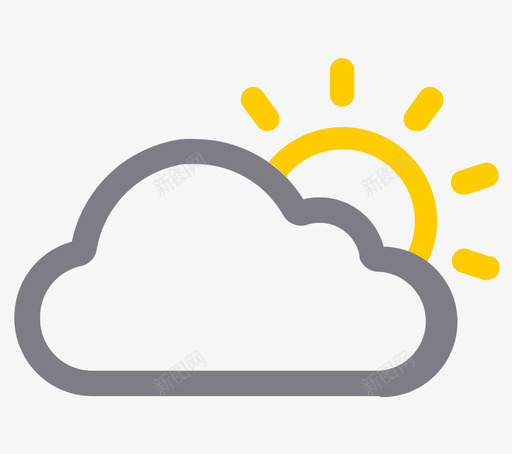weathericons多云svg_新图网 https://ixintu.com 多云