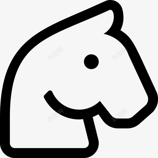horseheadsvg_新图网 https://ixintu.com 线性 简约 手绘