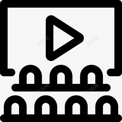 观影看电影电影院svg_新图网 https://ixintu.com 观影 看电影 电影院 线性 扁平 简约 圆润 精美