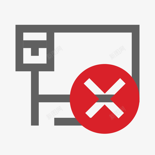 网络图标掉线黑svg_新图网 https://ixintu.com 网络 图标 掉线 扁平 线性
