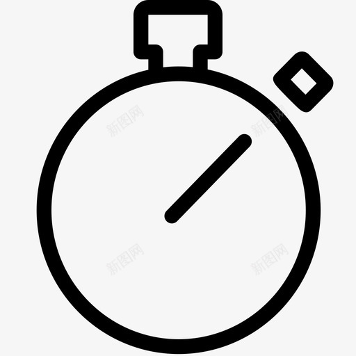 计时器01svg_新图网 https://ixintu.com 计时器 线性 单色 简约 精美