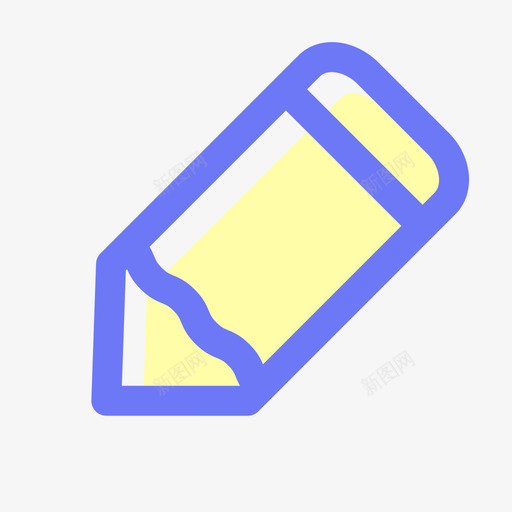 铅笔双彩svg_新图网 https://ixintu.com 铅笔 双彩