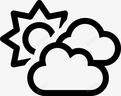 cloudssunsvg_新图网 https://ixintu.com 线性 简约 手绘