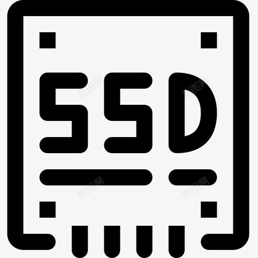 SSD固态硬盘电脑硬盘svg_新图网 https://ixintu.com 硬盘 固态 电脑 线性 扁平 简约 精美 圆润