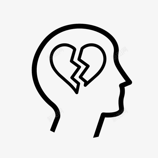 抑郁症icon3svg_新图网 https://ixintu.com 抑郁症