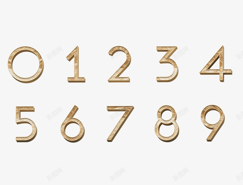 金色立体数字09png免抠素材_新图网 https://ixintu.com 金色 立体 数字