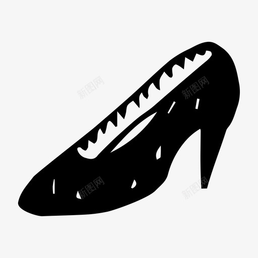 鞋子涂鸦女人svg_新图网 https://ixintu.com 鞋子 涂鸦 女人