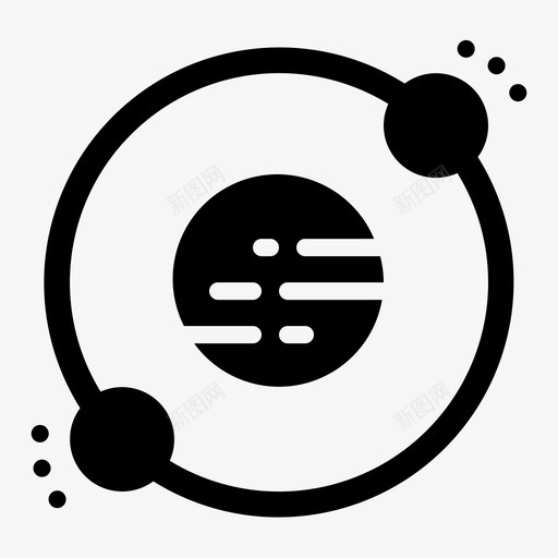 轨道行星空间svg_新图网 https://ixintu.com 轨道 行星 空间 宇宙空间 符号