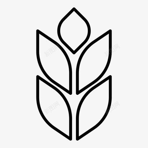 果穗啤酒燕麦svg_新图网 https://ixintu.com 果穗 啤酒 燕麦 小麦