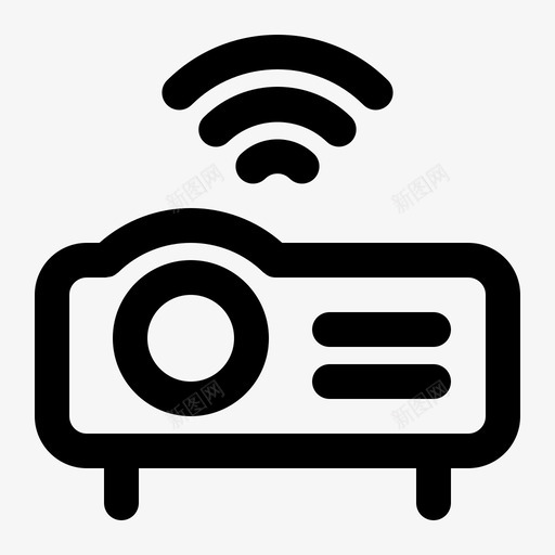 投影仪物联网智能家居svg_新图网 https://ixintu.com 智能家居 投影仪 联网 无线 线路