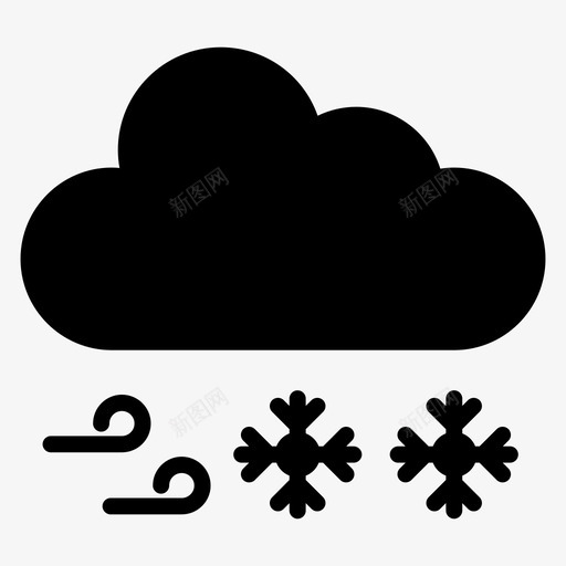刮风雨夹雪暴雪雨夹雪刮风雪svg_新图网 https://ixintu.com 刮风 雨夹雪 天气 暴雪 风雪 一组 秋天 天和 生态 图示 矢量