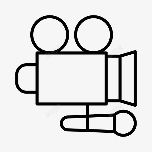 摄像机新闻记者svg_新图网 https://ixintu.com 摄像机 新闻记者 媒体 报道