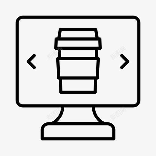 电子商务咖啡桌面svg_新图网 https://ixintu.com 电子商务 咖啡 桌面 在线购物