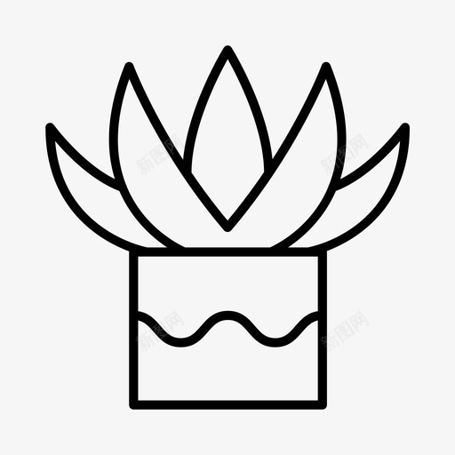 肉质装饰花卉svg_新图网 https://ixintu.com 植物 肉质 装饰 花卉 盆栽
