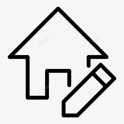 编辑家建筑房产svg_新图网 https://ixintu.com 编辑家 建筑 房产 房子