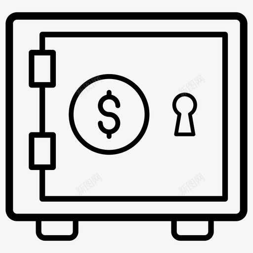 银行储物柜银行金库数字储物柜svg_新图网 https://ixintu.com 银行 储物柜 金库 数字 保险箱 众筹 业务 线图 图标 收藏