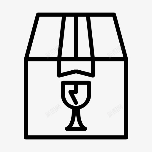 易碎标识纸板送货svg_新图网 https://ixintu.com 易碎 标识 包装 纸板 送货 安全