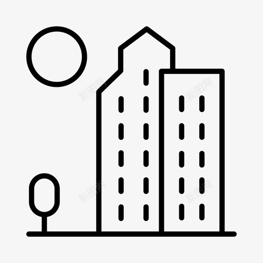 城市建筑物城市景观svg_新图网 https://ixintu.com 城市 建筑物 景观 高层 办公楼 摩天大楼