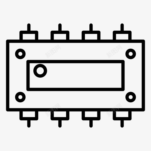 比较器集成电路芯片电子元件svg_新图网 https://ixintu.com 集成电路 比较器 芯片 电子元件 半导体 技术 硬件 矢量 矢量图 图标