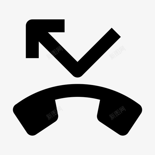 电话手机未接来电svg_新图网 https://ixintu.com 未接 来电 电话 手机 用户界面