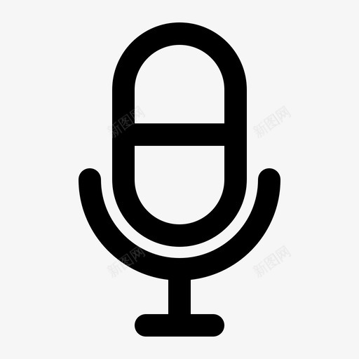 麦克风音频录音svg_新图网 https://ixintu.com 麦克风 音频 录音 用户界面 摄像头 线路