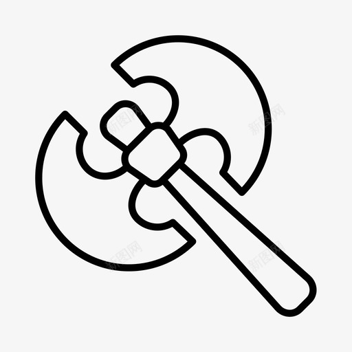 斧头双斧历史svg_新图网 https://ixintu.com 历史 斧头 双斧 中世纪 武器