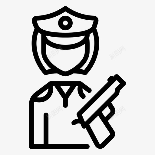 警察化身女性svg_新图网 https://ixintu.com 女性 化身 警察 军人 女工
