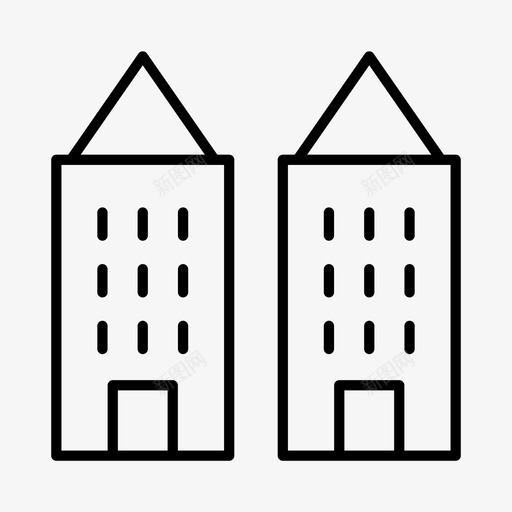 公寓大楼高层svg_新图网 https://ixintu.com 公寓 大楼 高层 酒店 塔楼 单元 建筑物