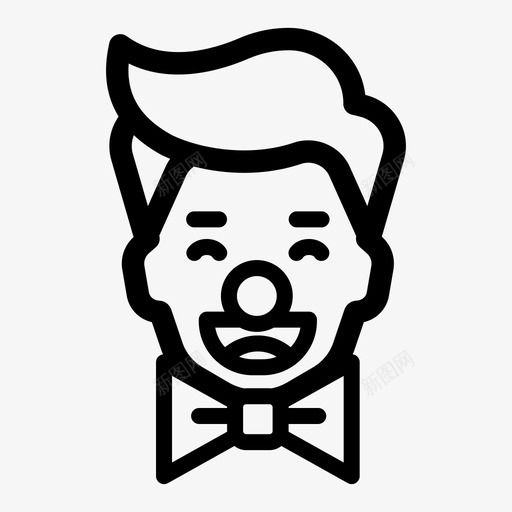 小丑男孩高飞小丑svg_新图网 https://ixintu.com 小丑 男孩 高飞 大笑 面部 表情