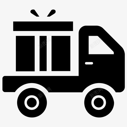 送货车货物物流配送svg_新图网 https://ixintu.com 送货 货车 货物 物流配送 包裹 配送 发货 购物 商业 图标 集合