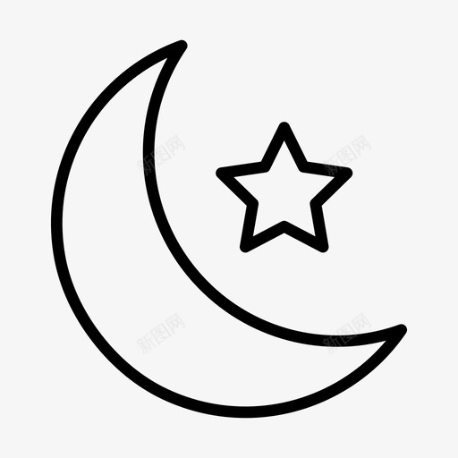 月亮星气候夜晚svg_新图网 https://ixintu.com 月亮 星月 气候 夜晚 天气 教育 教育科 科学 图标