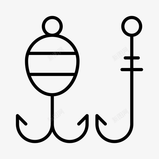 钓鱼探险露营svg_新图网 https://ixintu.com 钓鱼 探险 露营 户外 钓具 荒野