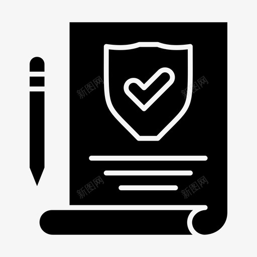 保险合同文件svg_新图网 https://ixintu.com 保险 合同 文件 保单