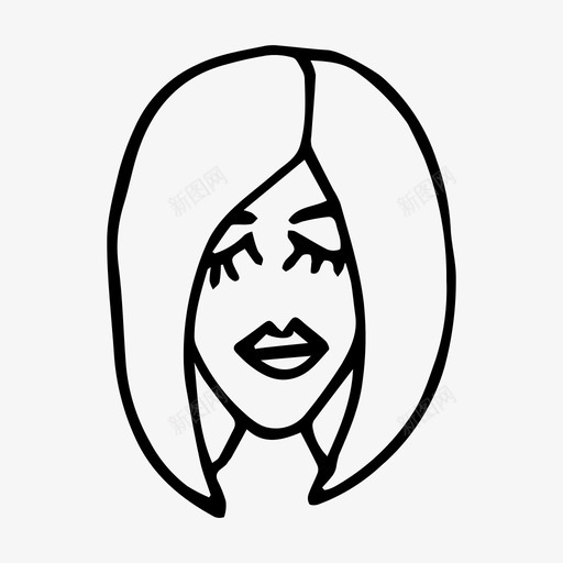 女人女孩素描svg_新图网 https://ixintu.com 女人 女孩 素描