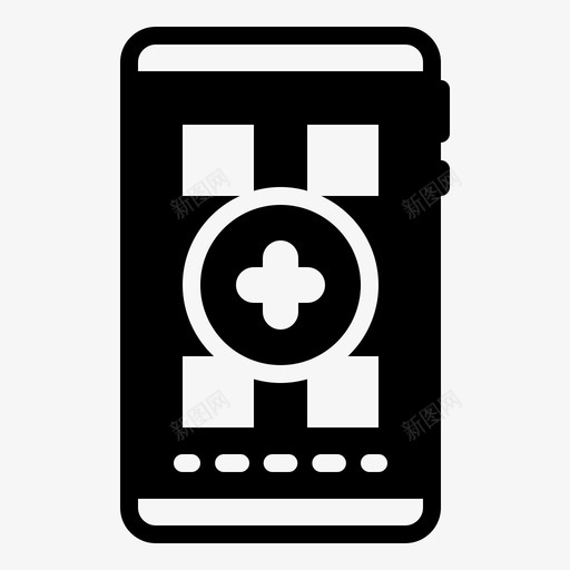 健康应用程序应用程序护理svg_新图网 https://ixintu.com 应用程序 健康 医院 护理 智能 手机 图示