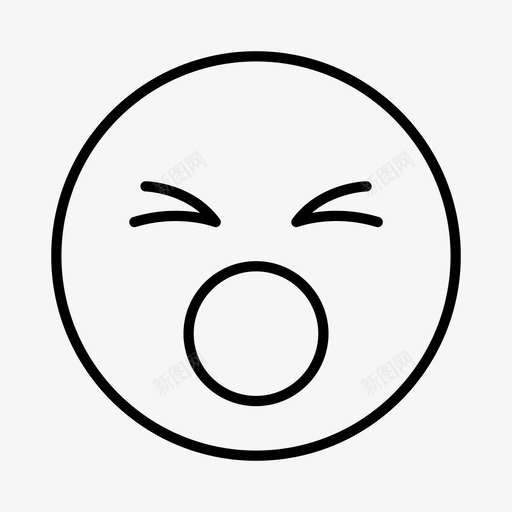 吼叫表情符号情绪svg_新图网 https://ixintu.com 表情 符号 吼叫 情绪 尖叫