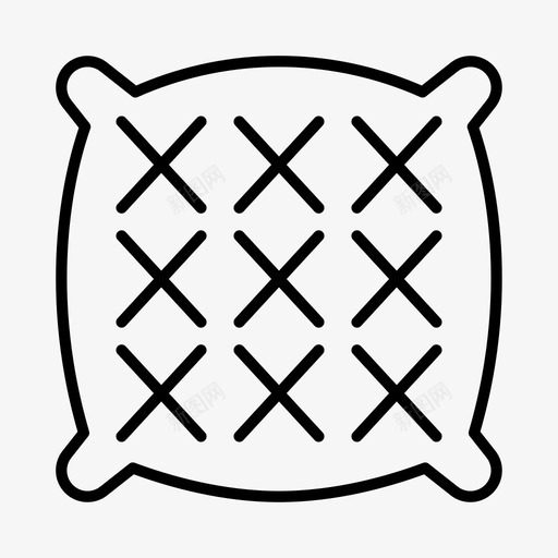 枕头装饰家居svg_新图网 https://ixintu.com 枕头 装饰家居 家居用品 内饰 造型