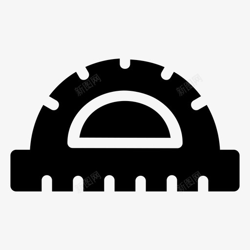 量角器圆画svg_新图网 https://ixintu.com 尺子 量角器 圆画 学习