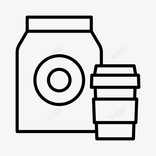 咖啡和百吉饼烹饪快餐svg_新图网 https://ixintu.com 咖啡 百吉 外卖 烹饪 快餐