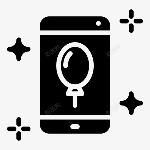 智能手机生日小玩意svg_新图网 https://ixintu.com 派对 智能 手机 生日 小玩意 庆典