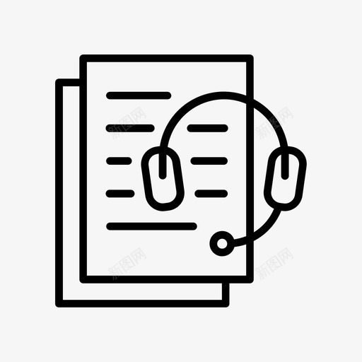 音频课程文件耳机svg_新图网 https://ixintu.com 音频 课程 文件 耳机 论文 学习