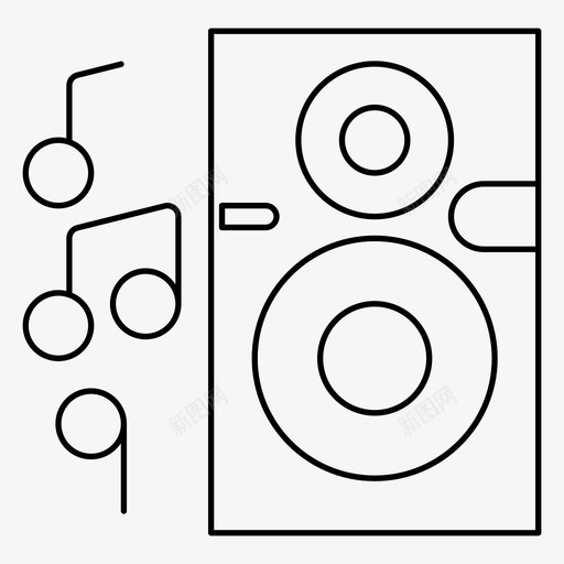 音乐麦克风音符svg_新图网 https://ixintu.com 音乐 麦克风 音符 录音机