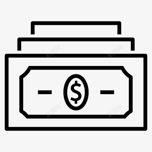 纸币现金美元svg_新图网 https://ixintu.com 纸币 现金 美元 付款