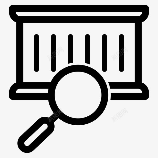 货物检验集装箱搜索svg_新图网 https://ixintu.com 货物 检验 航运 集装箱 搜索 物流
