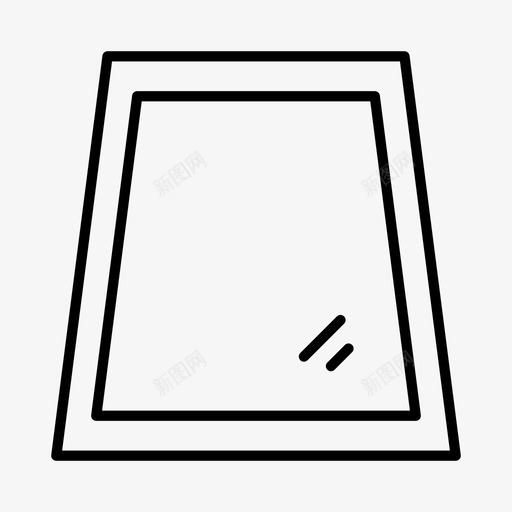 镜子玻璃反射svg_新图网 https://ixintu.com 镜子 玻璃 反射 形状 窗户