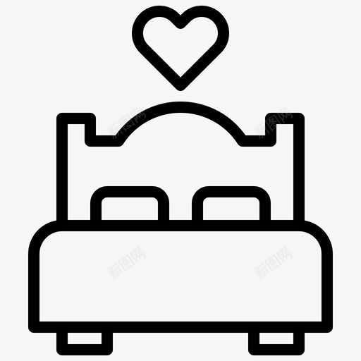 床卧室爱情svg_新图网 https://ixintu.com 卧室 爱情 婚礼 婚宴
