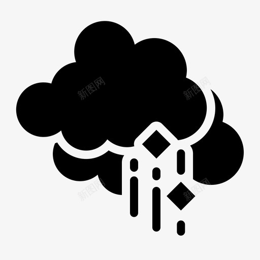 冰雹云天气预报svg_新图网 https://ixintu.com 冰雹 天气预报 天气 符号