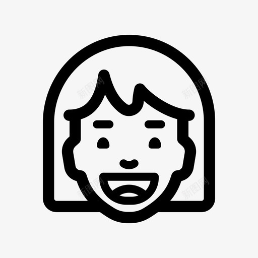 笑女孩开心咯咯笑svg_新图网 https://ixintu.com 女孩 开心 咯咯 咯笑 表情